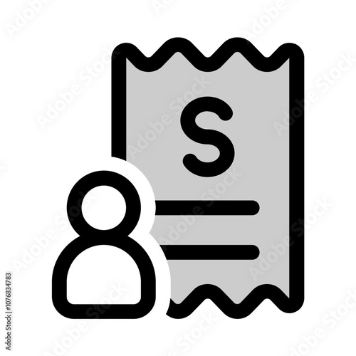 personal expenses icon with duotone style, perfect for user interface projects