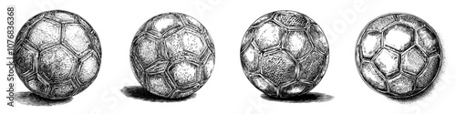 Illustration of an American or European soccer ball