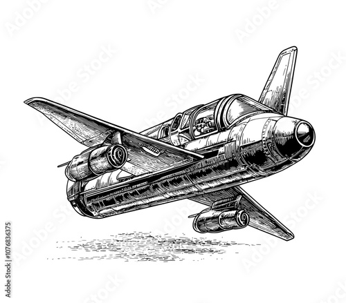 An illustration of an outer space spaceship flying