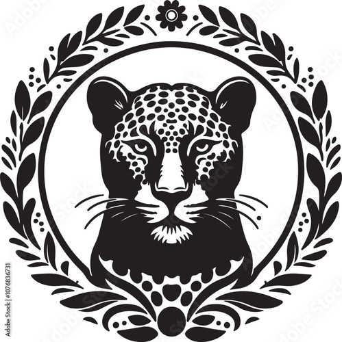 Leopard Silhouette Vector Art on White Background - Sleek Wild Cat Icon Design

