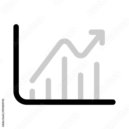 market growth icon with bulk style, perfect for user interface projects