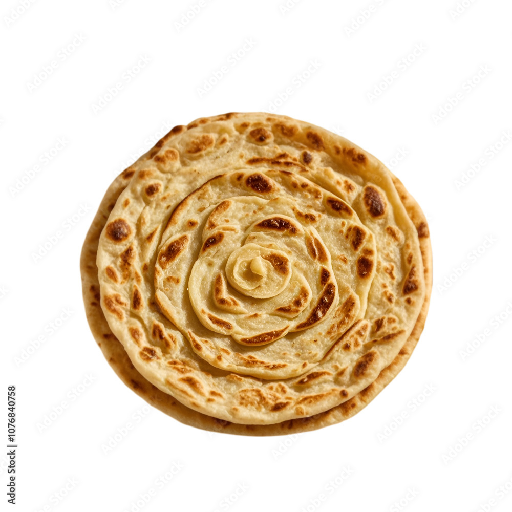 Fototapeta premium Laccha paratha on transparent background