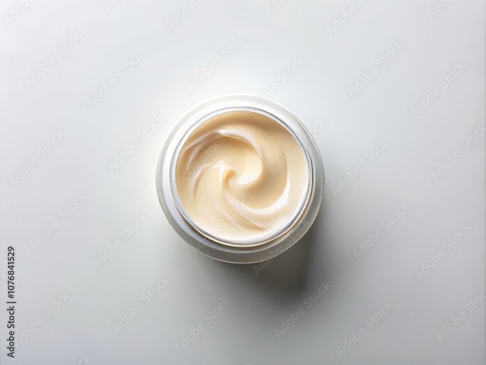 Smooth White Cream Texture on Minimalist Background for Skincare Products - Perfect for Advertising, Packaging Design, and Beauty Industry Promotions Smooth White Cream Texture on Minimalist Background for Skincare Products - Perfect for Advertising, Packaging Design, and Beauty Industry Promotions