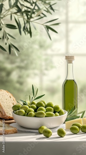 Engaging visual for green olive promotion photo