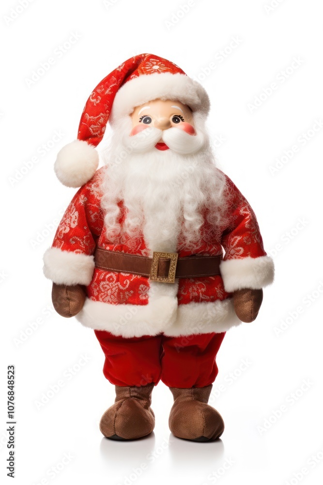 Fototapeta premium Santa claus doll white toy.
