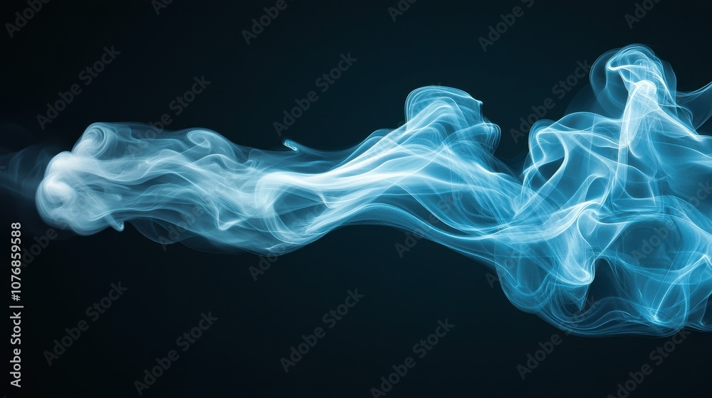 Fototapeta premium Ethereal Smoke Rising Against Dark Background