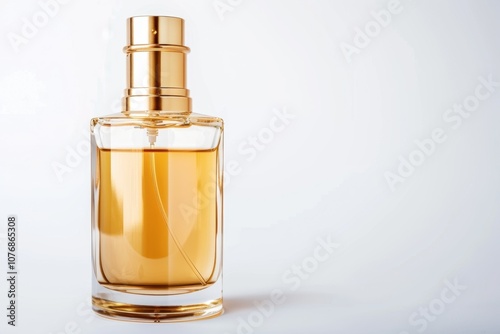 Luxury mens perfume in gold bottle with grapefruit notes