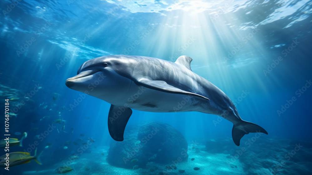 Fototapeta premium dolphin in the sea