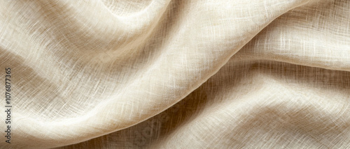 Soft cream silk fabric flowing smoothly
