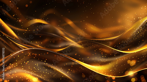 Abstract digital particle wave and lights background ,animation cyber or technology background