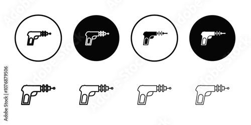 Blaster icon Thin line flat illustration