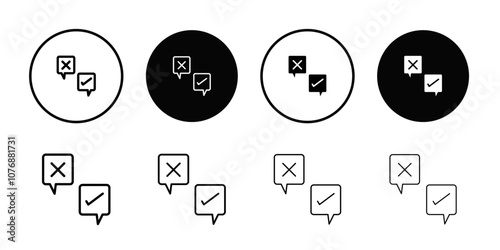 Disagreement icon Thin line flat illustration