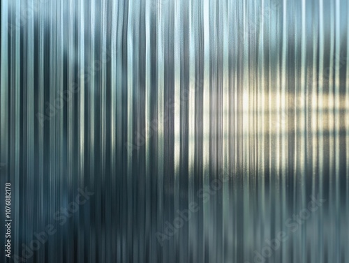 Ribbed glass with fluted texture creates depth and light diffusion, adding a modern, abstract visual effect
