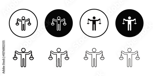 Ethics icon Thin line flat illustration