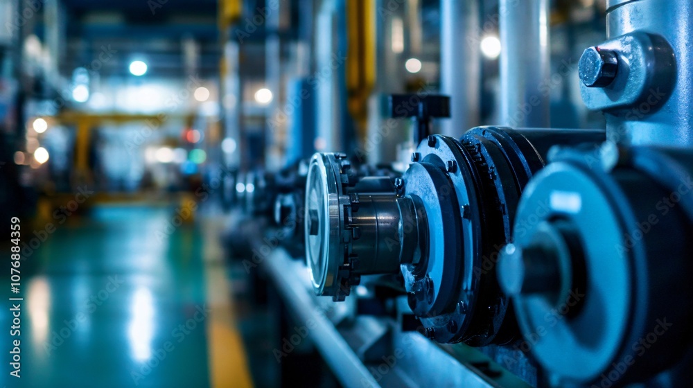 Fototapeta premium Utilizing remote monitoring and predictive analytics to continuously optimize machine performance in industrial settings