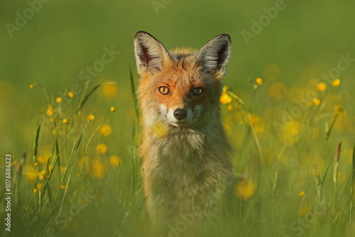 Obraz na płótnie Lis rudy, fox, lis (Vulpes vulpes) w salonie