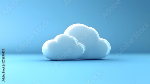 3D cloud representing data concept, digital storage and cloud computing visualization symbolizing technology, information flow, big data, and modern network infrastructure