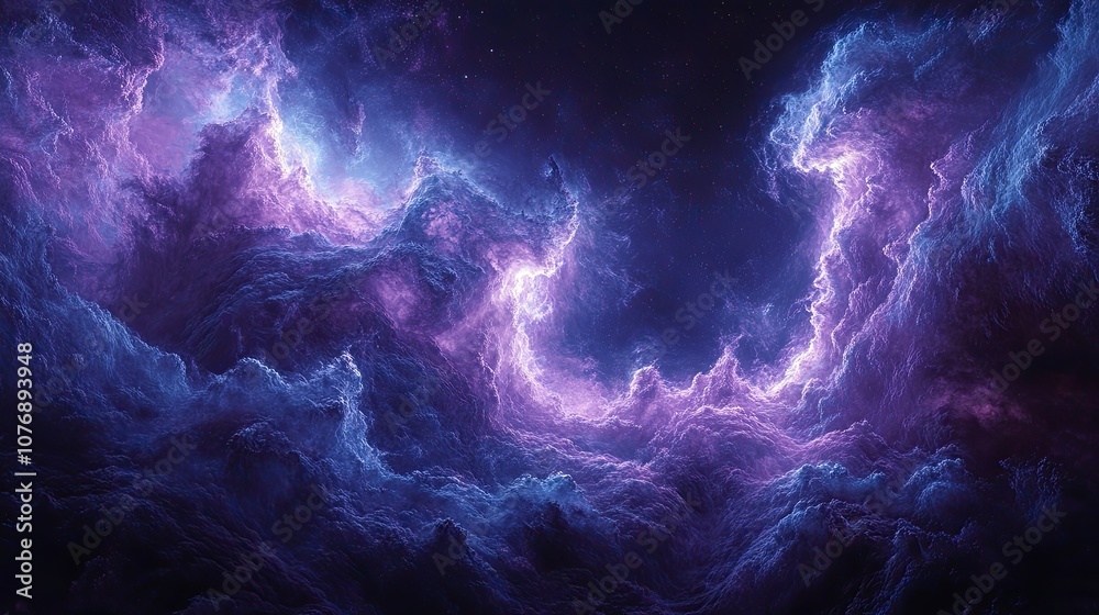 Abstract purple and blue swirling clouds on a dark background, reminiscent of a stormy sky or a nebula. Abstract purple and blue swirling clouds on a dark background, reminiscent of a stormy sky or a nebula.
