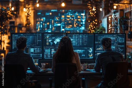 Team Working on Data Analysis