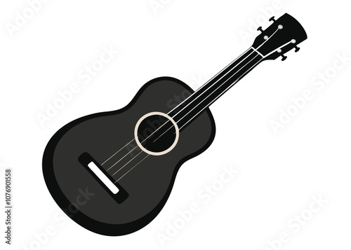 acoustic guitar isolated on white