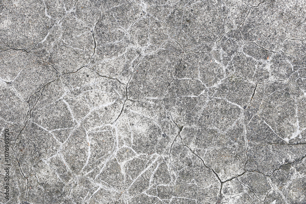Fototapeta premium Grunge white overlay. Gray paint bright lines background. Scratched lines texture. White and black distressed grunge concrete wall for graphic design. Cracks pattern.