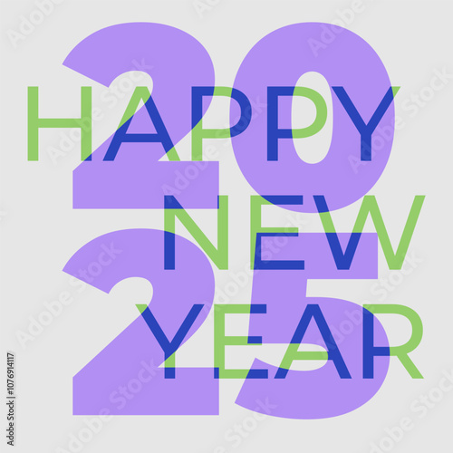 2025 new year square poster