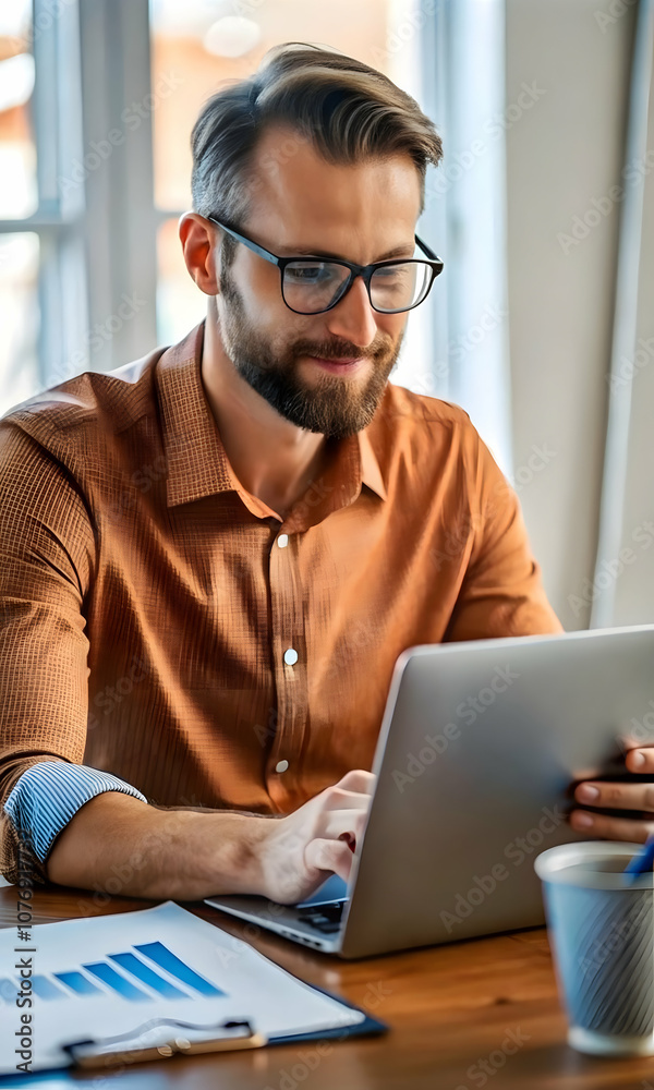 Community Manager Analyzing Metrics Social Media Engagement Data Insights Professional Office Setting Ample Copy Space for Text Stock Photo Concept Review Performance Metrics Metrics Analysis Visual R