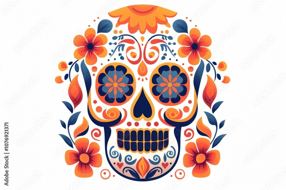 Fototapeta premium Skull pattern art representation.