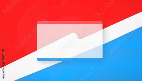 Free Download Abstract red, white, and blue geometric design with folder icon - GFXLoad