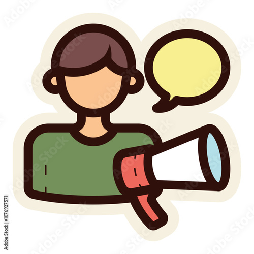 male activist sticker