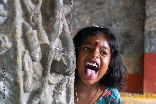 Playful Temple Child photo