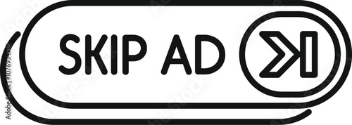 Skip ad button allowing users to bypass unwanted promotions, enhancing user experience by providing control over displayed content