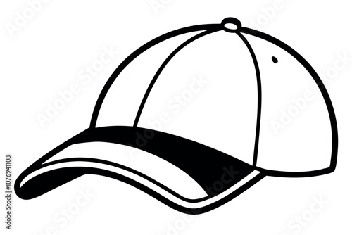  Baseball Cap Cartoon Vector Illustration 