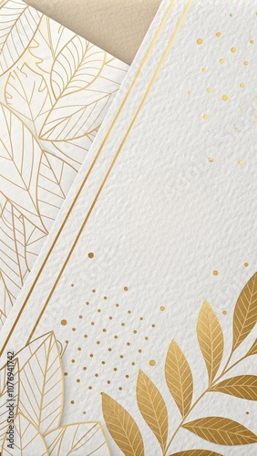 minimalist white and gold background