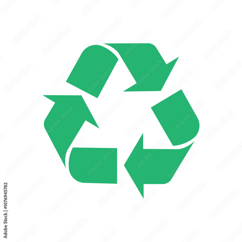Fototapeta premium recycle symbol on white background
