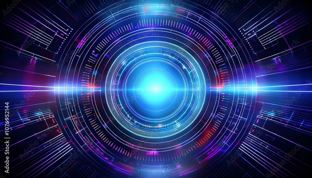 Fototapeta premium Abstract tech background. Futuristic technology interface