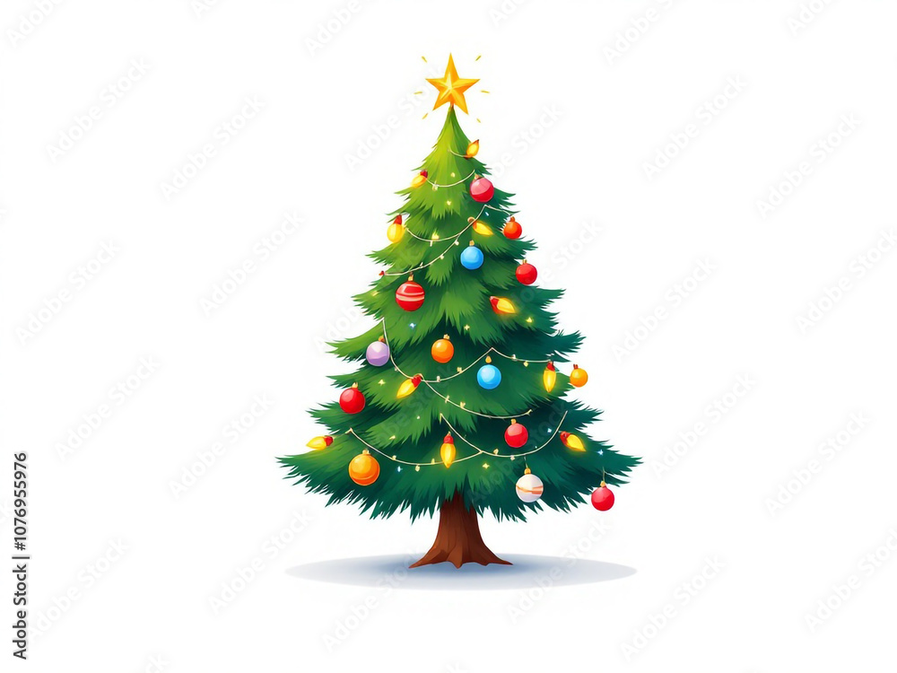 Obraz premium Modern Christmas Tree for Digital Designs