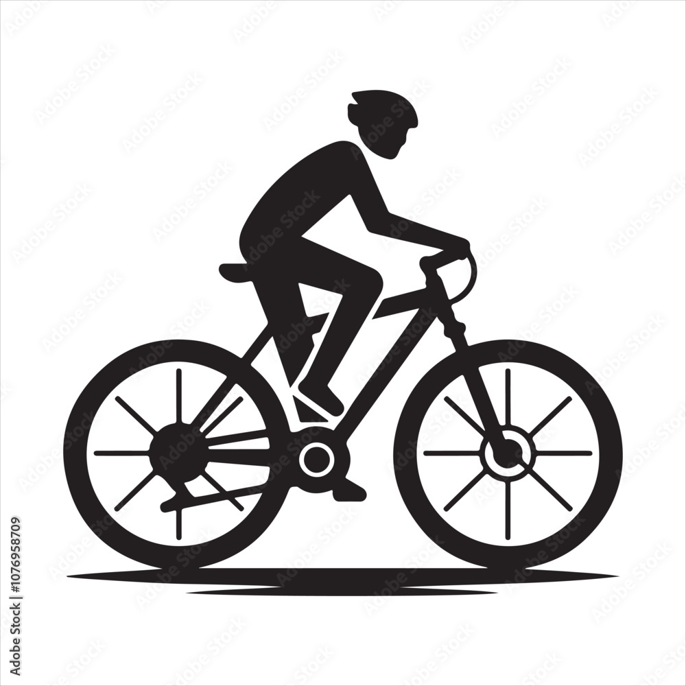 Obraz premium Bicycle Silhouette Vector Art Illustration