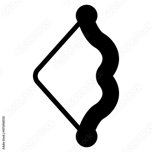 Bowstring glyph icon