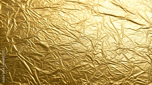 Abstract gold foil texture background with gradient and soft shimmer, AI Generation