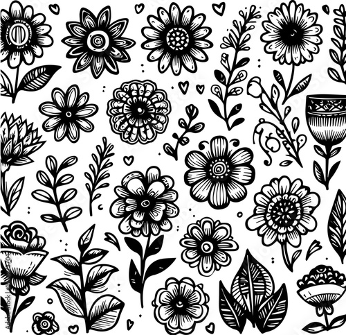 floral doodles