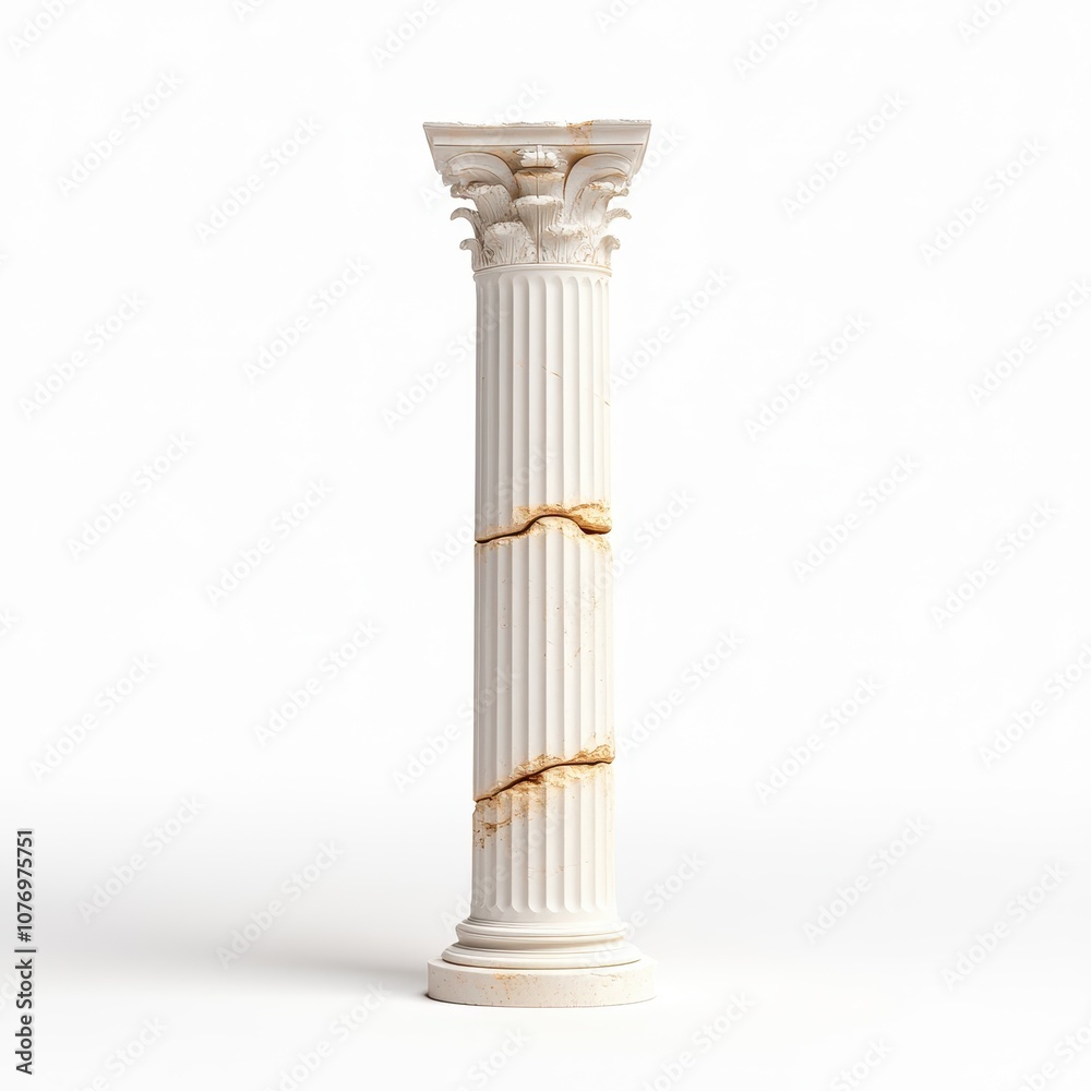 Fototapeta premium Elegant White Pillar on Minimal Background