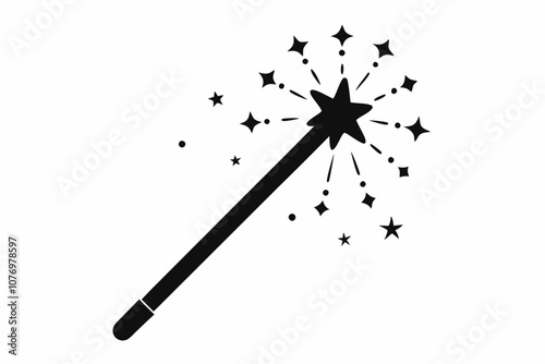 Magic wane filter with star vector icon