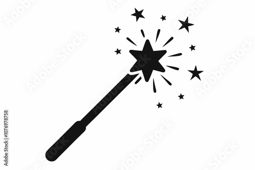 Magic wane filter with star vector icon