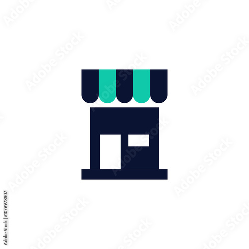 store vector icon vector. Marketplace icon. shop logo design