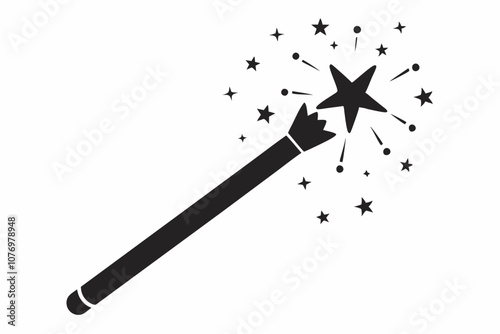 Magic wane filter with star vector icon