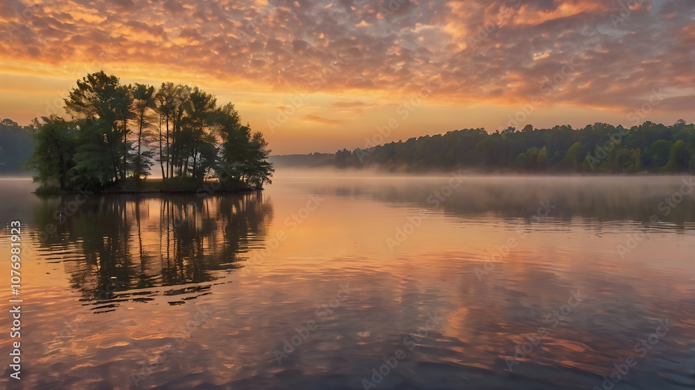 Obraz premium sunrise over the river