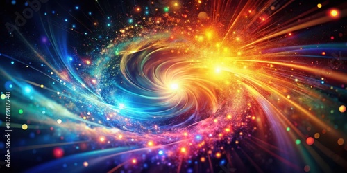 A vibrant and mesmerizing swirl of light, radiating energy and capturing the essence of the universe's vastness