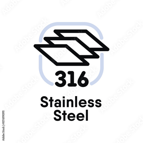 Stainless Steel 316 vector information sign