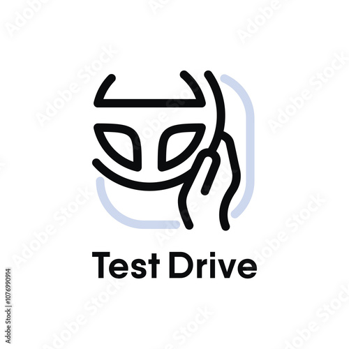 Test Drive vector information sign